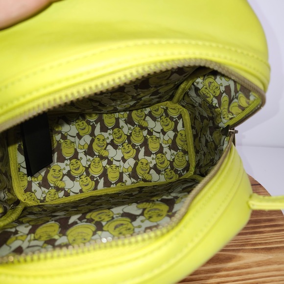 Loungefly Shrek Mini Backpack Lime Green Ogre Ears DreamWorks Vegan Leather - Picture 6 of 9